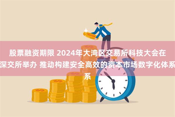 股票融资期限 2024年大湾区交易所科技大会在深交所举办 推动构建安全高效的资本市场数字化体系